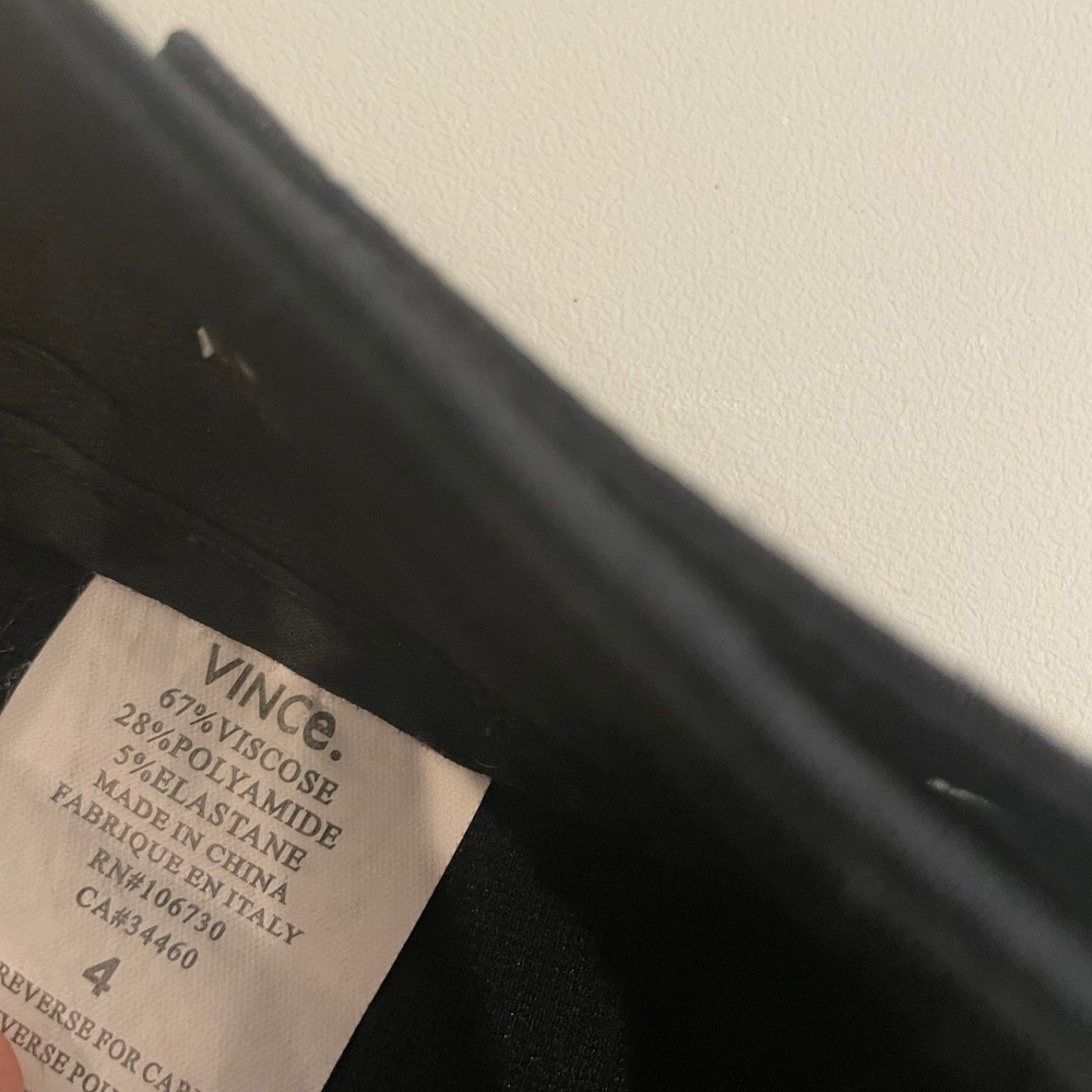 Vince Womens Black Equestrian Skinny Pants Italian Fabric Riding Trousers Size 4 - Picture 6 of 10